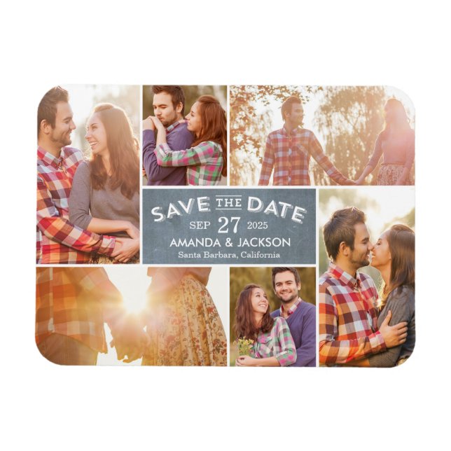 Imán Muestra De La Foto: Save the Date Magnet (Horizontal)