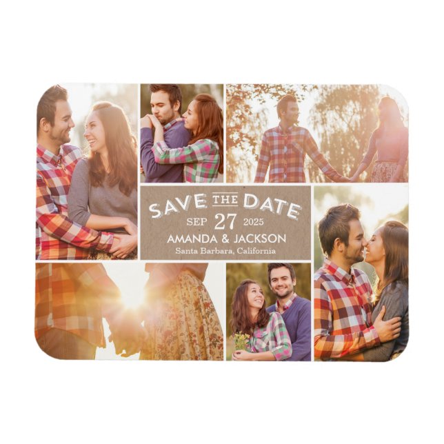 Imán Muestra De La Foto: Save the Date Magnet (Horizontal)