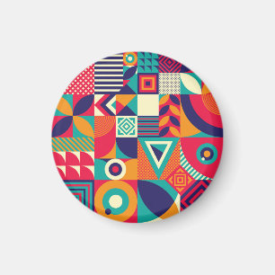 Imán Muestra formas geométricas abstractas, patrón sin