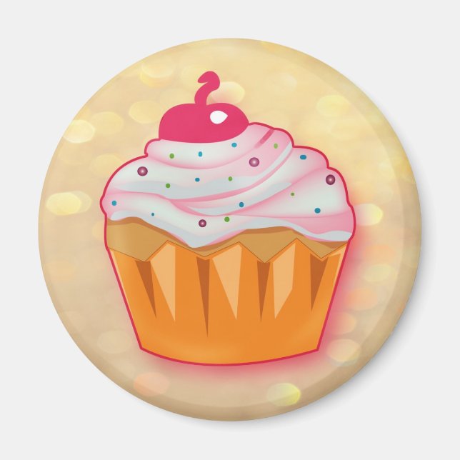 Imán Muffin frambuesa (Frente)