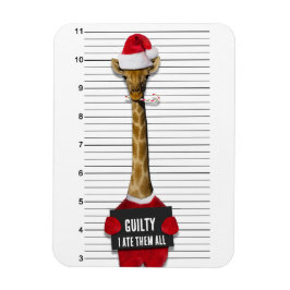 Imán Mugshot Guilty Giraffe Funny Navidades