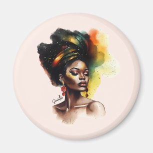 Imán Mujer afroamericana empoderada (2)