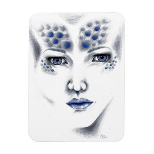 Imán Mujer Alien Bella Miss Universo Arte Original