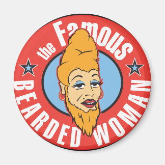 Imán mujer barbuda famosa