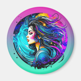 Imán Mujer bella etérea nunca deja de soñar