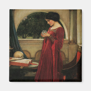 Imán Mujer Bola de Cristal Pintura de Waterhouse