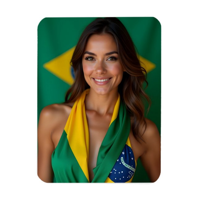 Imán Mujer brasileña hermosa (Vertical)