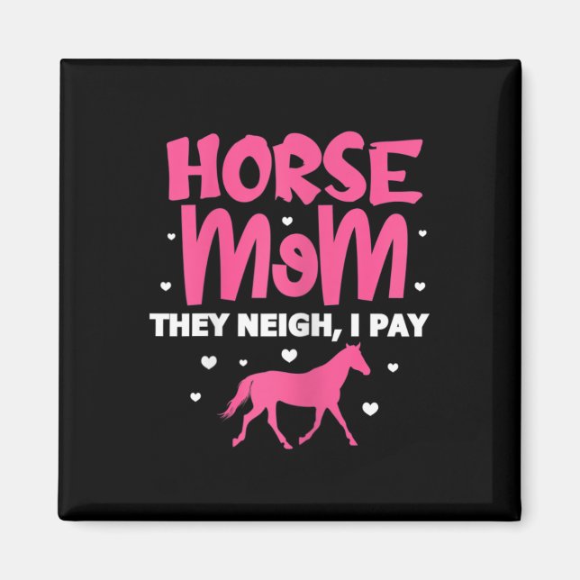 Imán Mujer Caballo Mamá Neigh Paga Caballo Ri (Frente)