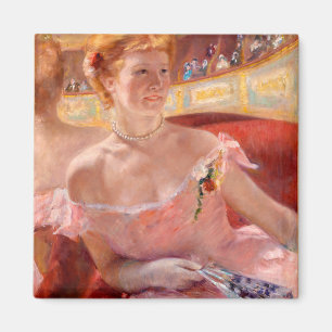 Imán Mujer con collar de perla   Mary Cassatt