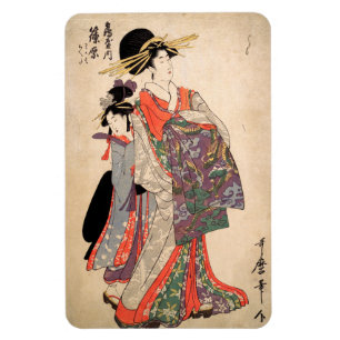 Imán Mujer con colorido kimono