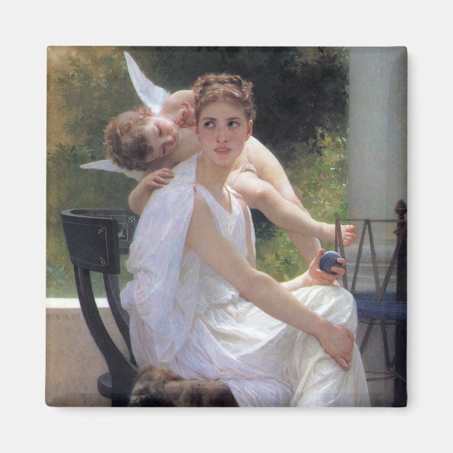 Imán Mujer con Cupido, Bouguereau (Frente)