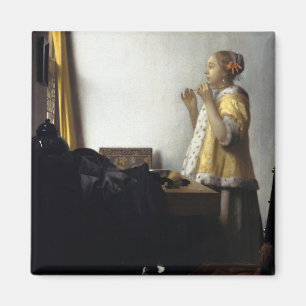 Imán Mujer con el collar de la perla de Juan Vermeer