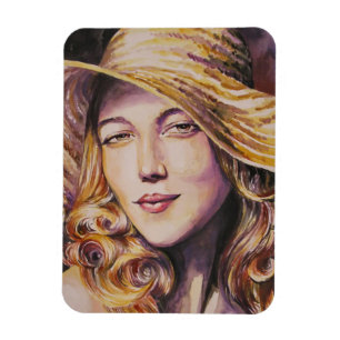 Imán Mujer con el gorra