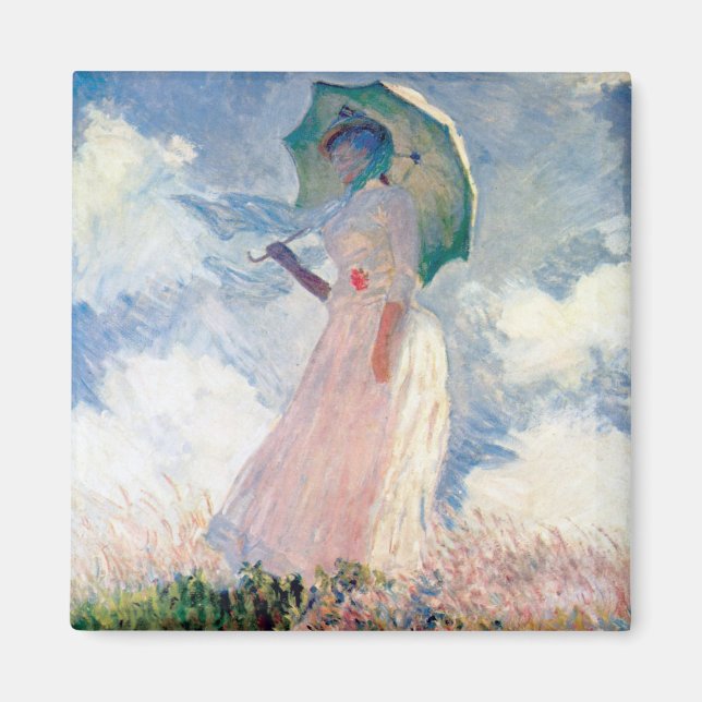 Imán Mujer con Parasol, Claude Monet, 1886 (Frente)