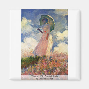 Imán Mujer Con Parasol Estudiada Por Claude Monet