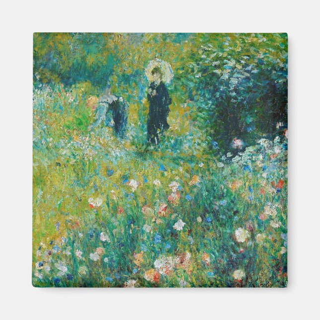 Imán Mujer con Parasol, Jardín, Renoir (Frente)