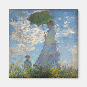Imán Mujer con parasol - Madame Monet y su hijo