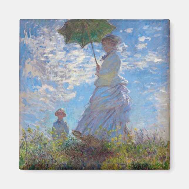 Imán Mujer con Parasol, Monet (Frente)