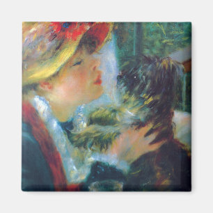 Imán Mujer con su Bello Artes de Renoir del perro