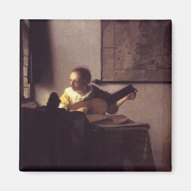 Imán Mujer con un lute (Frente)