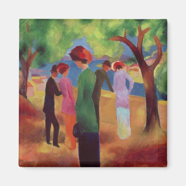 Imán Mujer con una Chaqueta Verde, 1913 (Frente)