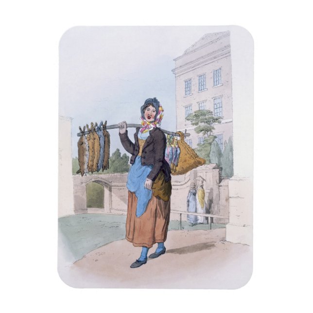 Imán Mujer conejo, de 'Costume de Gran Bretaña', pub (Vertical)