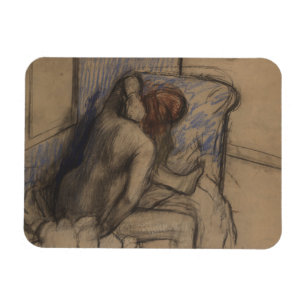Imán Mujer de Edgar Degas el   que se seca el pelo