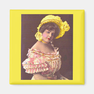 Imán Mujer de los años 1890 en papel de vestimenta