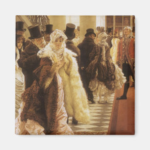 Imán Mujer de moda por Tissot, vintage arte victoriano