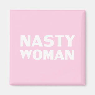 Imán "mujer desagradable" blanco rosa claro