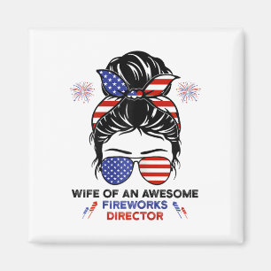 Imán Mujer Directora De Fuegos Artificiales - Funny Usa