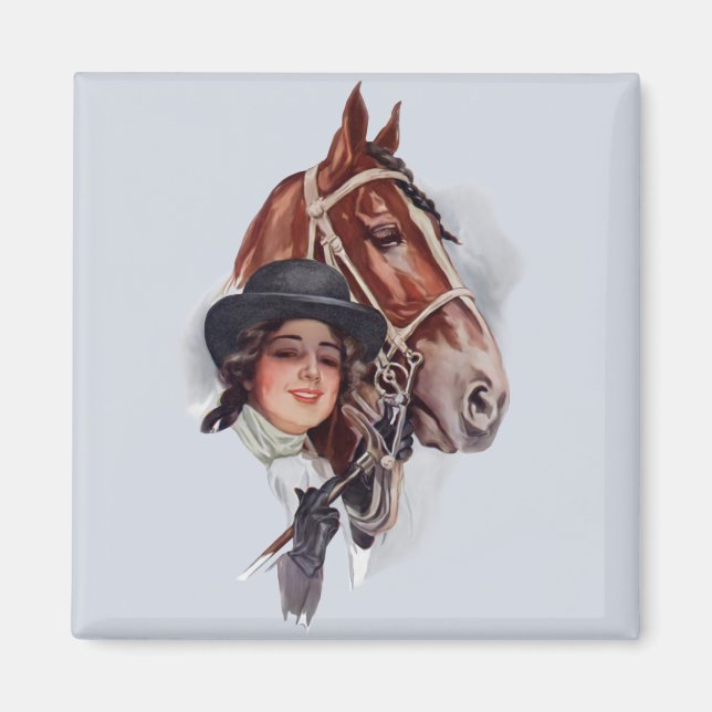 Imán Mujer ecuestre (Frente)