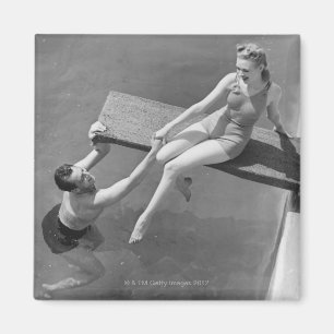 Imán Mujer en el tablero de salto