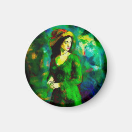 Imán Mujer en Gorra