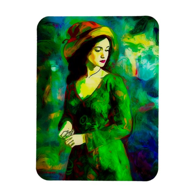 Imán Mujer en Gorra (Vertical)