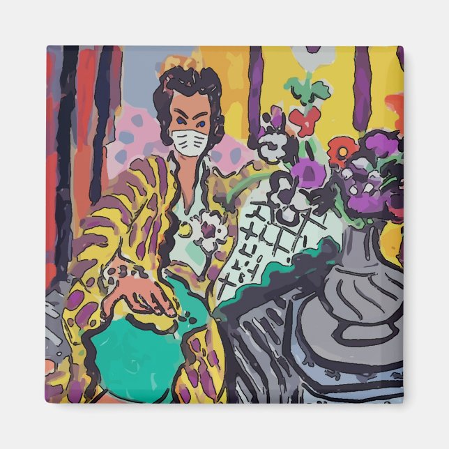 Imán Mujer en máscara (Frente)