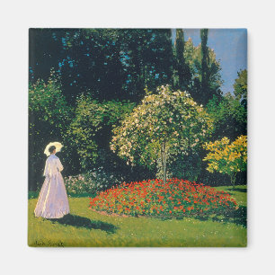 Imán Mujer en un jardín, Monet