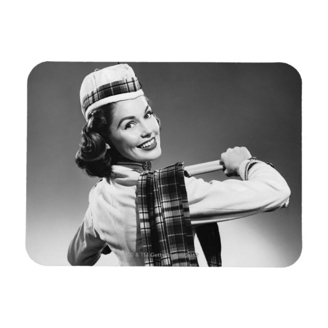 Imán Mujer en una gorra (Horizontal)