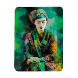 Imán Mujer en verde