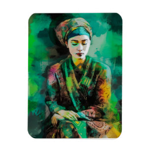 Imán Mujer en verde