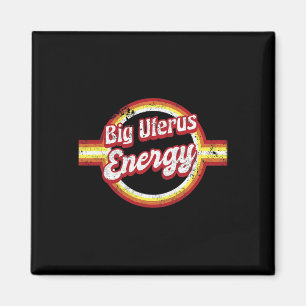 Imán Mujer feminista Uterus Energy Retro