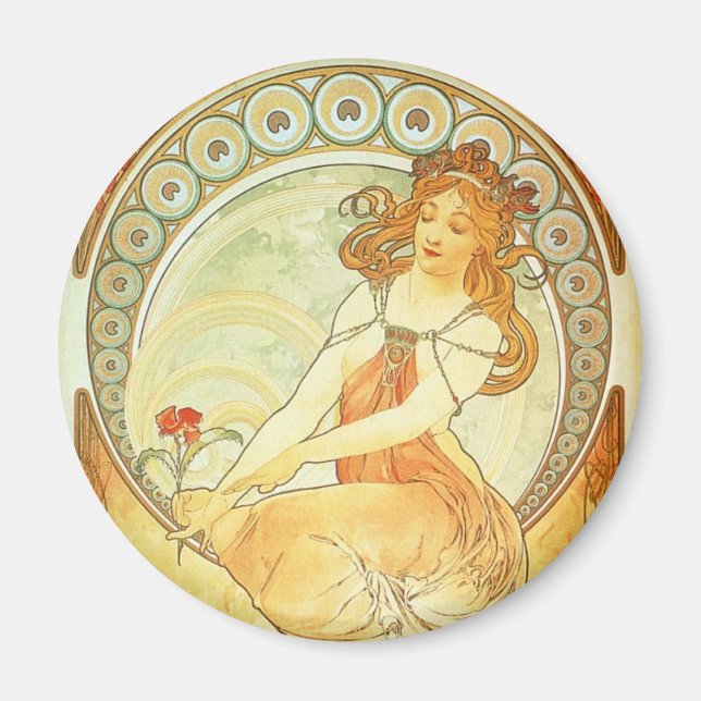 Imán Mujer Flores (Frente)