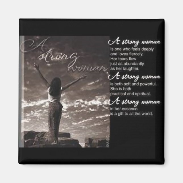 Imán Mujer fuerte (Frente)