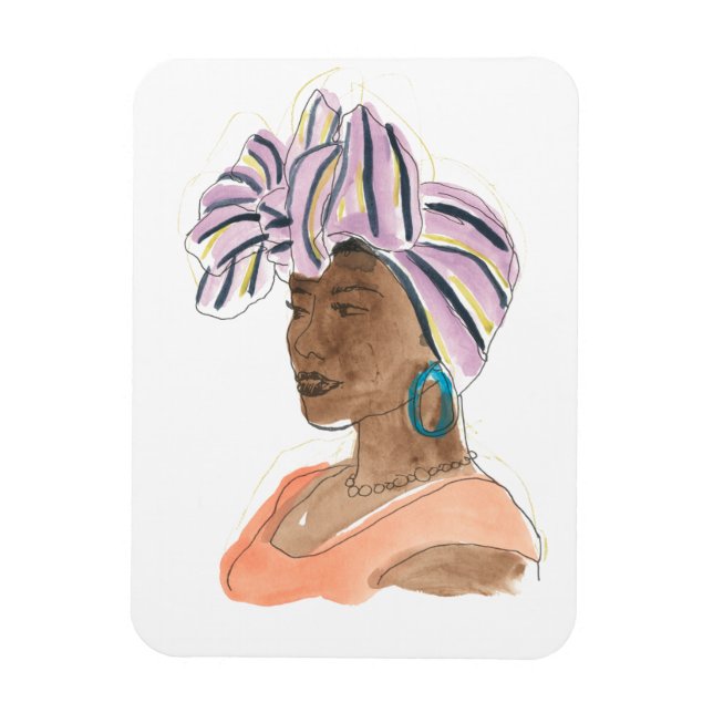 Imán Mujer fuerte y bella (Vertical)