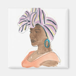 Imán Mujer fuerte y bella