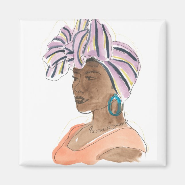 Imán Mujer fuerte y bella (Frente)