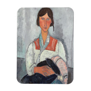 Imán Mujer gitana con bebé, 1919 (aceite sobre lienzo)