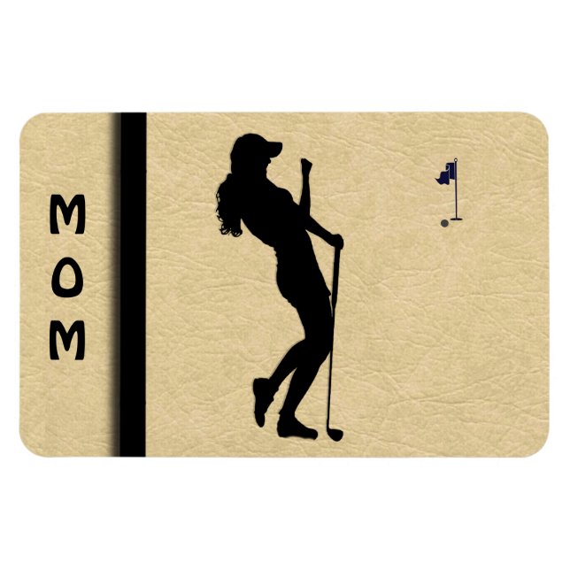 Imán Mujer Golfer Sport Mom (Horizontal)