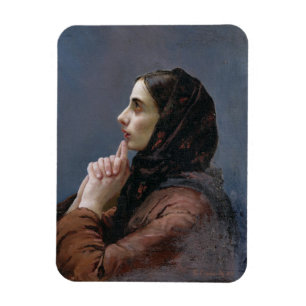 Imán Mujer joven en el rezo, 1879 (aceite en lona)