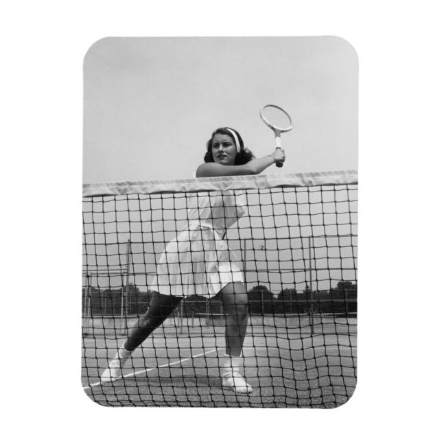 Imán Mujer jugando al tenis (Vertical)